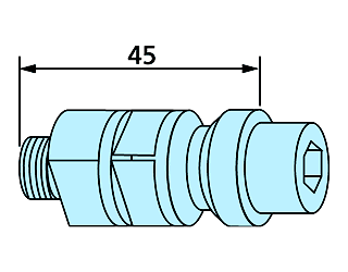 ER-015465－チャッキング栓 F/A EDM M10 x 45 噴流孔付き / 20 個セット